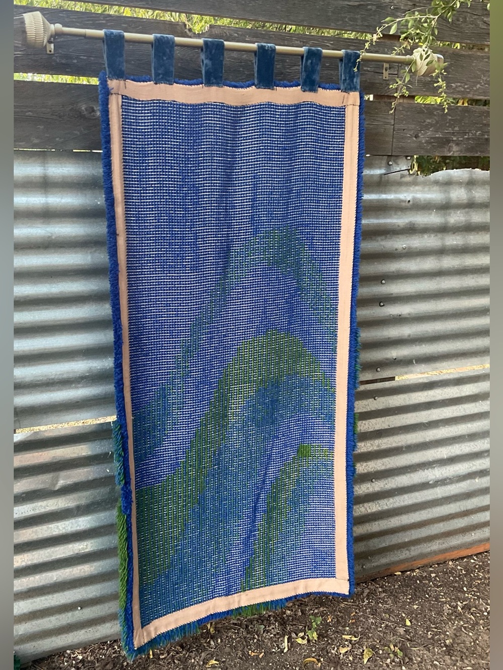 VTG Swedish 60’s Rya Shag Pop Art Wall Hanging Rug Psychedelic Wool Scandinavian - Picture 4 of 13